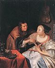 Frans Van Mieris Canvas Paintings - Carousing Couple